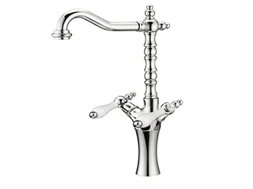 PRAGA - PRAGA CRYSTAL - FS7556AH - Countertop 1 hole washbasin tap with adjustable spout by Rubinetteria Giulini - view 2